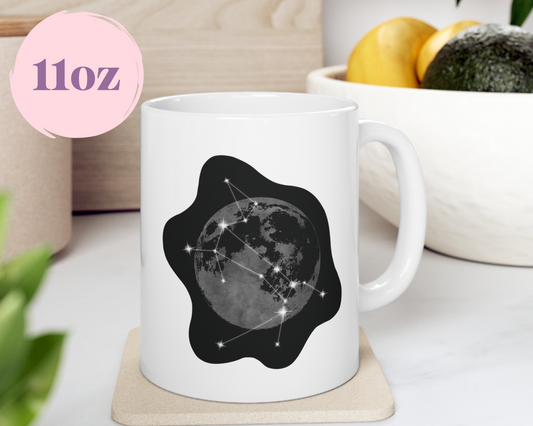 wolfstar constellation and moon mug - 11oz or 15oz