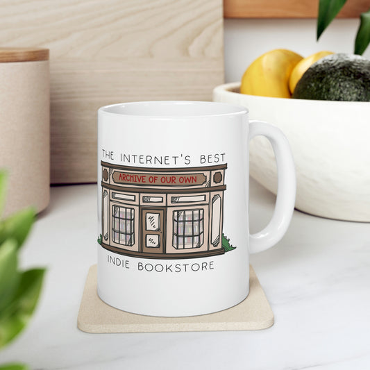 ao3 bookstore mug - 11oz or 15oz