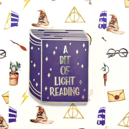 Light Reading Book Enamel Pin