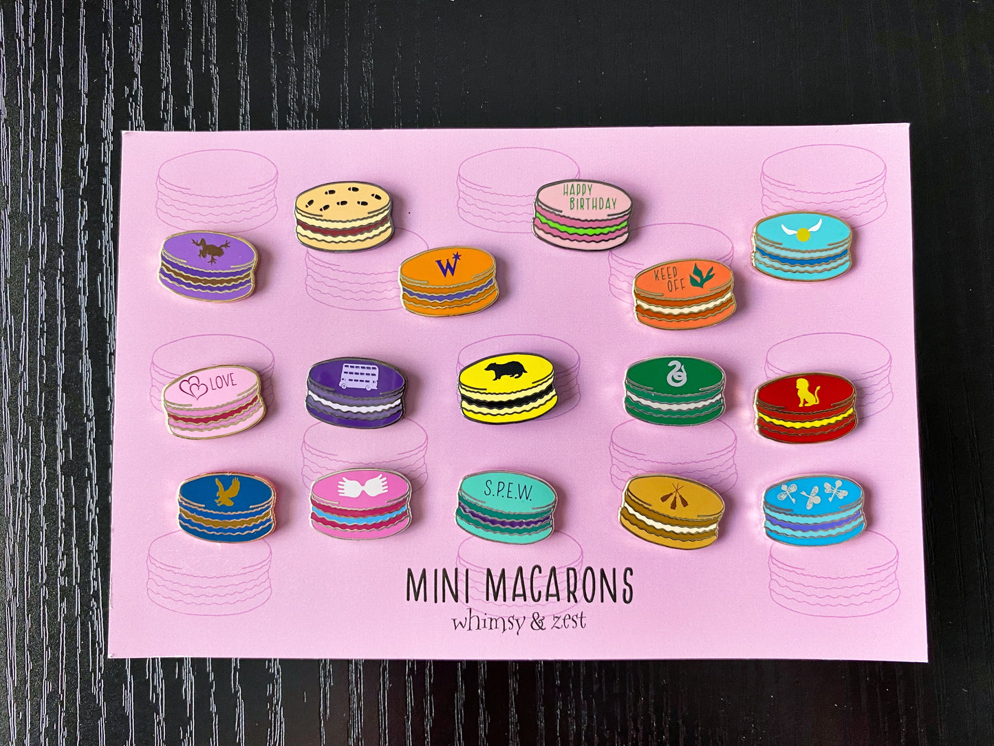 Mini Macaron Enamel Pins