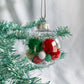 Christmas tinsel pom pom ornament