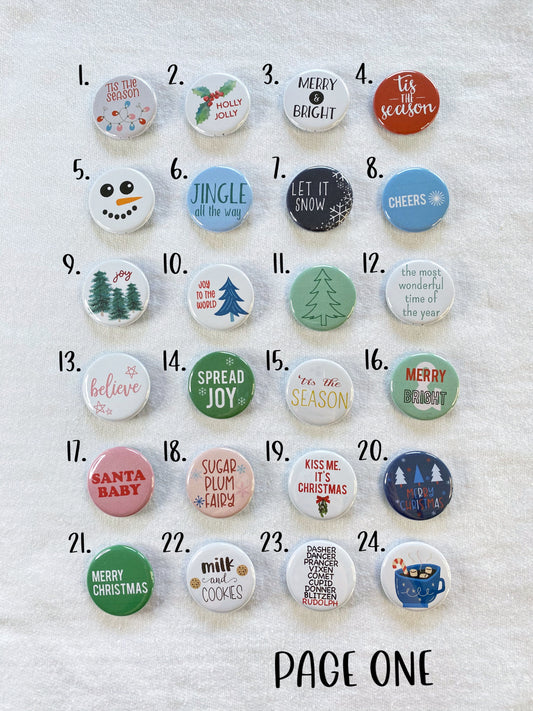Christmas buttons - individuals
