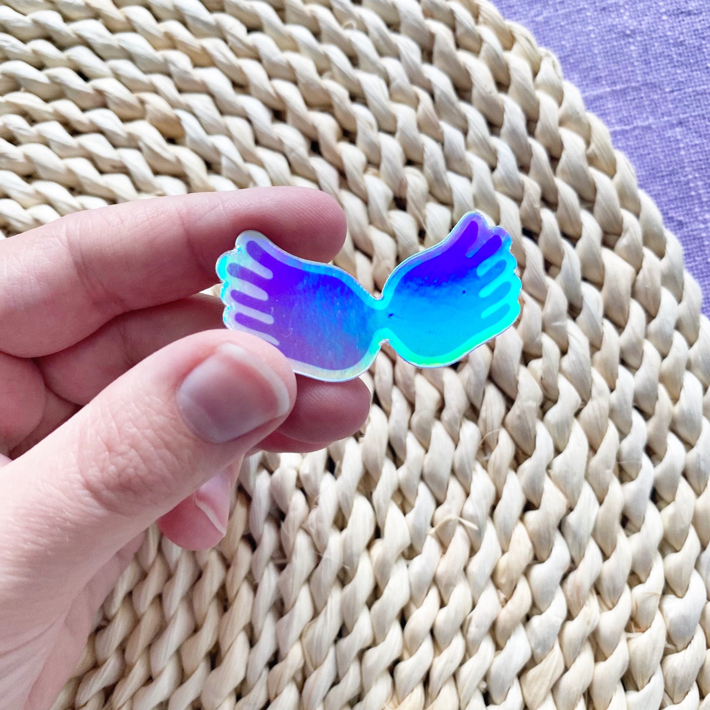 holographic glasses sticker